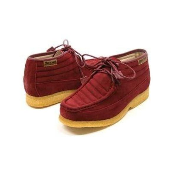 British Walkers Castle Men's Burgundy Suede - Picture 1 of 8